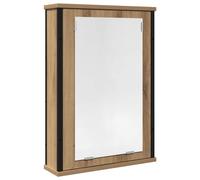(artisan oak) vidaXL Bathroom Mirror Cabinet Black Oak 42x12x60 cm Engineered Wood