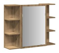 (artisan oak) vidaXL Bathroom Mirror Cabinet Storage Cupboard Side Cabinet Engineered Wood