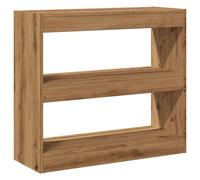 vidaXL Book Cabinet/Room Divider Artisan Oak 80x30x72 cm, room divider, room partition, book cabinet, bookcase, divider, book shelf, book rack