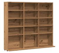 vidaXL CD Cabinet, Display Cabinet with Storage, Storage Cabinet for Living Room, Bookcase, Modern Style, Artisan Oak Engineered Wood