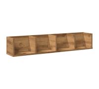 (artisan oak) vidaXL CD Wall Shelf Living Room Wall Rack Storage Cabinet Engineered Wood