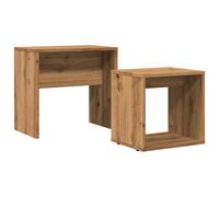 vidaXL Nesting Coffee Tables 2 pcs Artisan Oak Engineered Wood