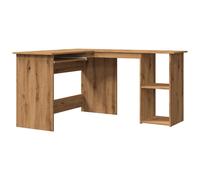 (artisan oak) vidaXL Corner Desk Computer Desk Study L-shaped Desk Table Engineered Wood
