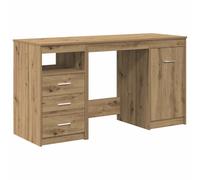 vidaXL Desk with Cabinet Artisan Oak Engineered Wood