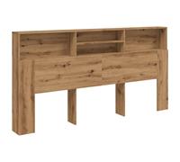 (artisan oak) vidaXL Headboard Cabinet Bedroom Bookcase Headboard Furniture Multi Colours