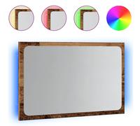 (artisan oak) vidaXL LED Bathroom Mirror Toilet Mirror Washroom Wall Mirror Engineered Wood