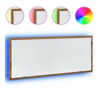 LED Bathroom Mirror Washroom Mirror Wall Mounted Mirror Engineered Wood vidaXL