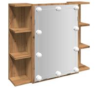 Mirror Cabinet with LED Washroom Storage Cabinet Bathroom Vanity Unit vidaXL
