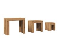 (artisan oak) vidaXL Nesting Coffee Tables Hall End Table Side Table Engineered Wood 3 pcs