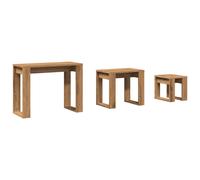 (artisan oak) vidaXL Nesting Tables End Side Table Nest of Table Set Engineered Wood 3 pcs