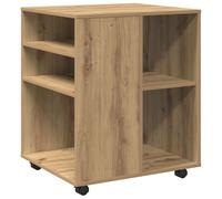 (artisan oak) vidaXL Rolling Cabinet Drawer Cabinet Filing Storage Cabinet Engineered Wood
