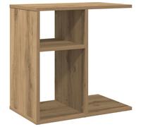 (artisan oak) vidaXL Side Table Engineered Wood Indoor Sofa Magazine Rack Multi Colours