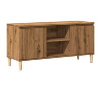 (artisan oak) vidaXL Solid Wood TV Cabinet & Legs Sideboard TV Stand Unit Multi Colours
