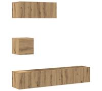 (artisan oak) vidaXL TV Cabinet Set Engineered Wood Media TV Console Multi Colours 1/4 Piece