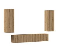 (artisan oak) vidaXL TV Cabinet Set Engineered Wood TV Unit Multi Colours/Sizes 4/6/10 Piece