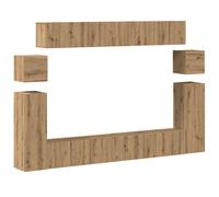 (artisan oak) vidaXL TV Cabinet Set Engineered Wood TV Unit Multi Colours/Sizes 8/10 Piece