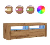 (artisan oak) vidaXL TV Cabinet with LED Lights Entertainment Centre TV Stand Media TV Unit