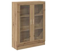 (artisan oak) vidaXL Vitrine Cabinet Book Stand Rack Cupboard Highboard Engineered Wood