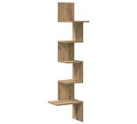(artisan oak) vidaXL Wall Corner Shelf Wall Rack Wall-mounted Storage Shelf Engineered Wood