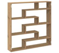 vidaXL Wall Cube Shelf 7 Compartments Artisian Oak Engineered Wood