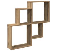 vidaXL Wall Shelf Artisan Oak 80x15x78.5 cm Engineered Wood