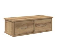 Wall-mounted Drawer Shelf Wall Rack Storage Cabinet Engineered Wood vidaXL