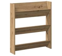 vidaXL Wall Shoe Cabinet Artisan Oak 80x18x90 cm Engineered Wood UK