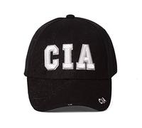 Artisan Owl Deluxe Black Embroidered Law Enforcement/Security Novelty Baseball Caps, Central Intelligence Agency (CIA), One Size