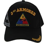 Artisan Owl Officially Licensed US Army Armored Division Black Embroidered Baseball Cap - Multiple Divisions Available! …, 3rd Armored, One Size