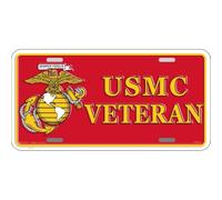 Artisan Owl U.S.M.C Semper Fidelis Logo License Plate 6" x 12"