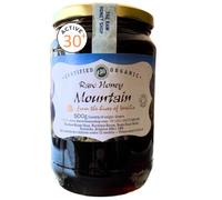 Artisan Raw Organic Greek MOUNTAIN HONEY, 500g - Oak, Chestnut, Fir & Wild Herbs, Thick & Unpasteurised, Cold-pressed, Antibacterial, Single Origin - The Raw Honey Shop