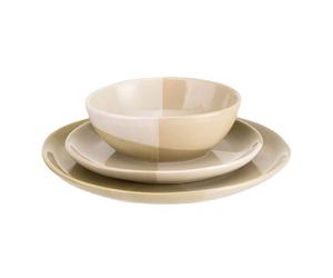 Artisan Street Cross Glaze Moss 12 Piece Dinner Set