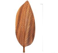 Artisan Walnut Wood Leaf Shaped Tray Handcrafted Serving Platter for Breakfast Fruit Cake Dining 30x13.5cm(C：38 * 15 cm)