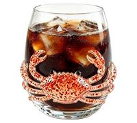 Artisanal Blue Ringed Octopus Glassware, Stemless Wine Glasses