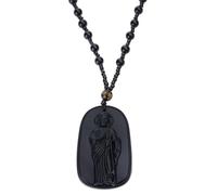 Artisanal Buddhas Talismans Necklace in Elegant Simulated Jades Valuable Stone Protective Amulet for Peace and Guidance Valuable Stone Protective Amulet