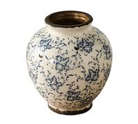 Artisanal Crackles Glazes Ceramics Vases Blue And White Antique Inspireds Decoration For Interior Styling Florals Display Crackles Glazes Flower Vases