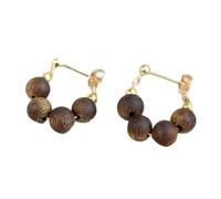 Artisanal Crafted Sandal Wood Earrings Inspired From Cultural Heritages Easy to Matching Ear Accessory with Any Outfit Styles Sandal Wood Earrings