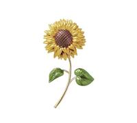 Artisanal Crafted Sunflowers Brooch Detailed Petals Alloy Fashion Accessory For Hats Bags And Outfits Party Wear Sunflower Jewelry