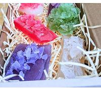Artisanal Crystal Candy Sweets. Mixed Flavours. UK Tiktok Sweets, Crispy on the outside and jelly like on the inside. Different Flavours - Including Strawberry, Orange & Apple.