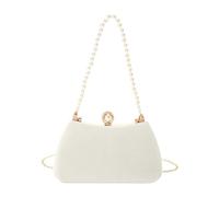 Artisanal Flower Pearls Handbag Evening Purse Shoulder Crossbody Bag For Wedding Party Dinners And Celebrations Detachable Chain Handbag