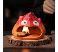 Artisanal Mini Aroma Burner, Handcrafted Multifunctional Tray for Scent Sticks and Wood Chips, Meditation Yoga Wellness Space, Neutral Tones