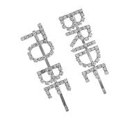 Artisanal Princely Hair Barrettes 2PCs Wedding Reception Accessories Crystal Word Plan Iron Bronze Mixture Hair Clamps for Women Barrettes