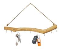 Artisanal Timber Bough - Shabby Chic Peg Stationery for Necklace, Coastal Driftwood Hardware for Cloakroom, Interior Tidy, Unique Mudroom Rail, Botanical Hat Hook for Cottage Hallway