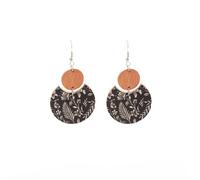 Artisanal Wood Dangle Earrings Retro Geometric Patterns Sustainable Comfort Fit Day to Night Accessories Wood Earrings