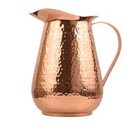 Artisan's Anvil Hammered Copper Pitcher w/Handle, 100% Copper, Heavy Duty, Handmade, 70 fl. Oz., Best for Water, Ayurveda, Moscow Mules, Cocktails
