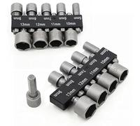ArtisanShow 9Pcs 5-13mm Metric Socket Wrench Set (Socket Bit Adapter, Power Nut Driver, Air Impact Ratchet Driver) - Chrome Vanadium Steel