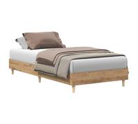 vidaXL Bed Frame No Mattress Artisan Oak 100x200 cm Engineered Wood