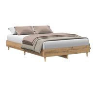 vidaXL Bed Frame No Mattress Artisan Oak 140x190 cm Engineered Wood