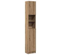 (artisian oak) vidaXL Bathroom Cabinet Cupboard Storage Rack Washer Shelf Engineered Wood