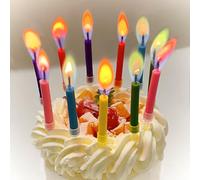 Artisoul Pack of 18 Coloured Flames Birthday Candle Sets with Sparklers, Magic Happy Birthday Candles for Children, Adults & Baby Showers